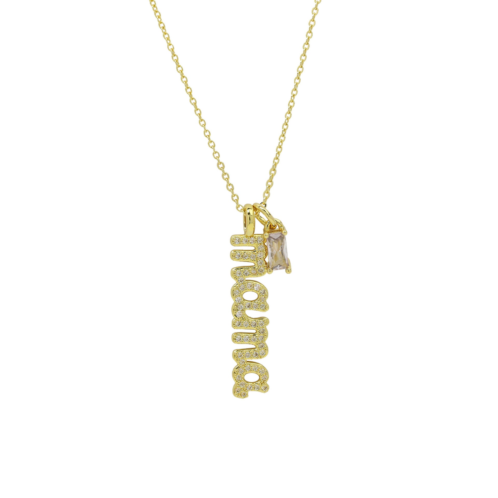 Alayjah Mama Birthstone Necklace - April Birthstone Necklace [RGUX2NAC]