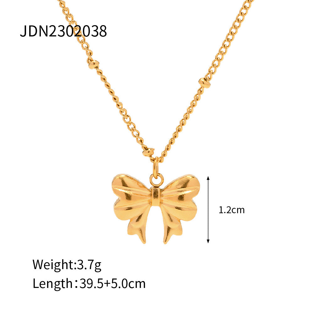 Naisha Dainty Bowknot Hoops - JDN2302038 [4T8CUA6I]