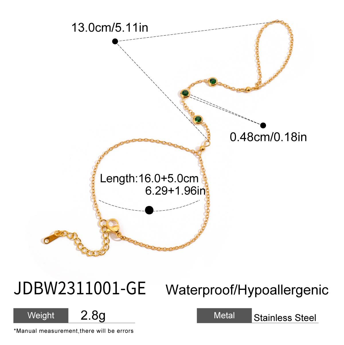 Juanita Cross Zircon Ring - Bracelet (JDBW2311001-GE) [OGCGNAC4]