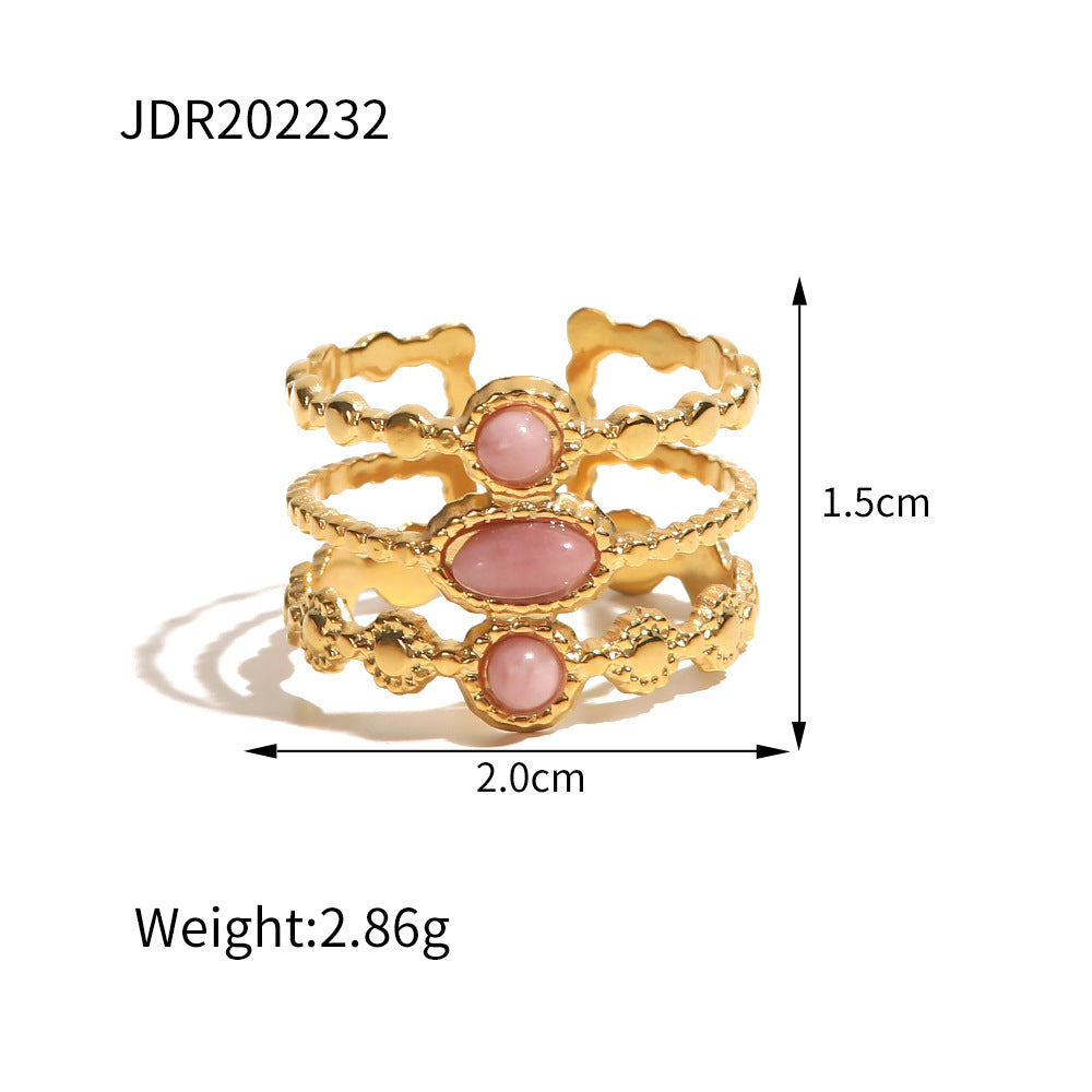 Cherokee Rose Gold Geometric Ring - JDR202232 [I3AYJPC3]
