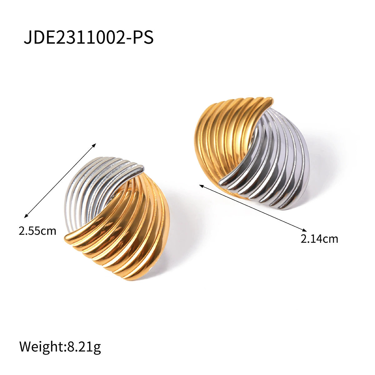 Mai Two-Tone Steel Earrings - JDE2311002-PS [ZSWFN2YA]