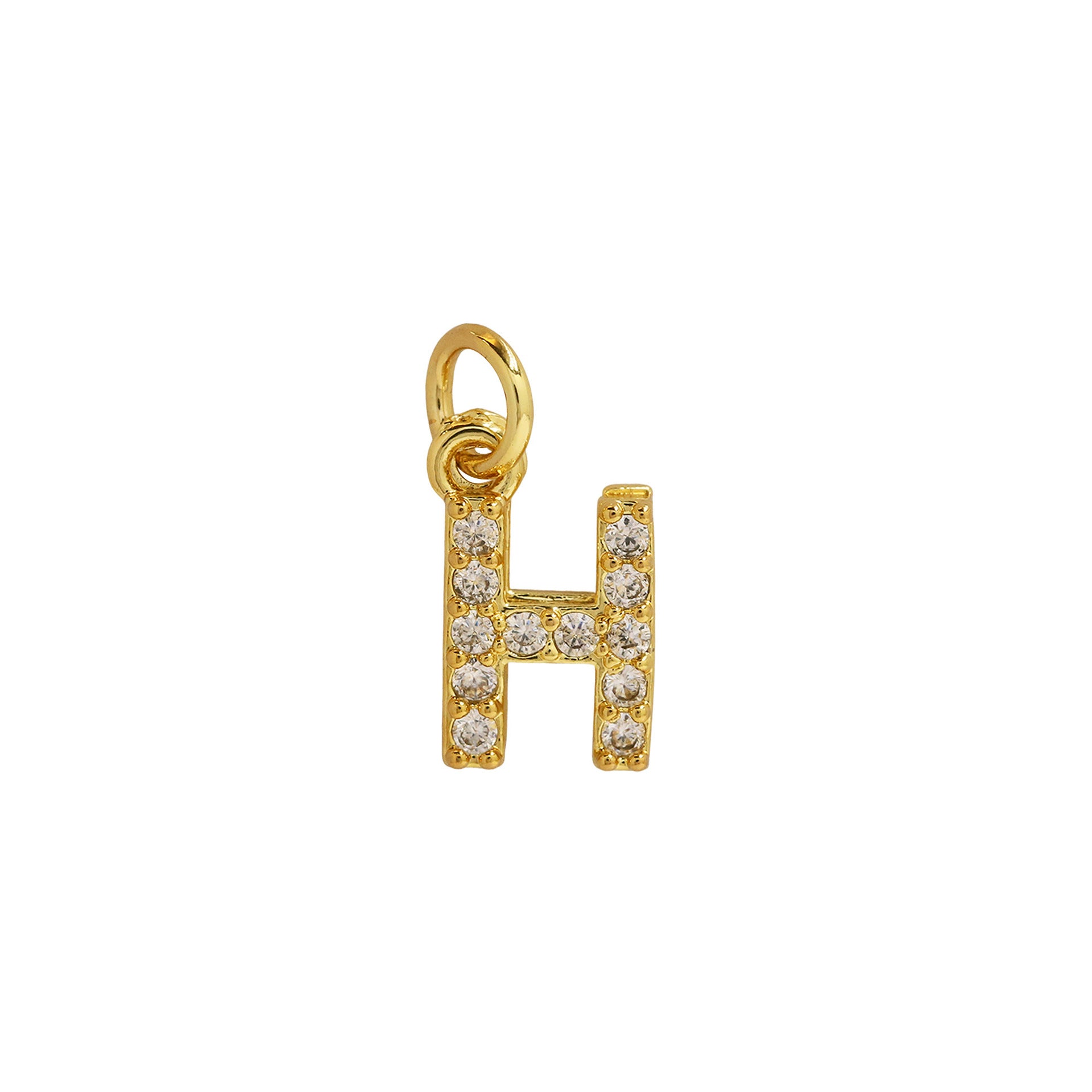 Leilah Zircon Initial Necklace - H [8PB8TZ86]