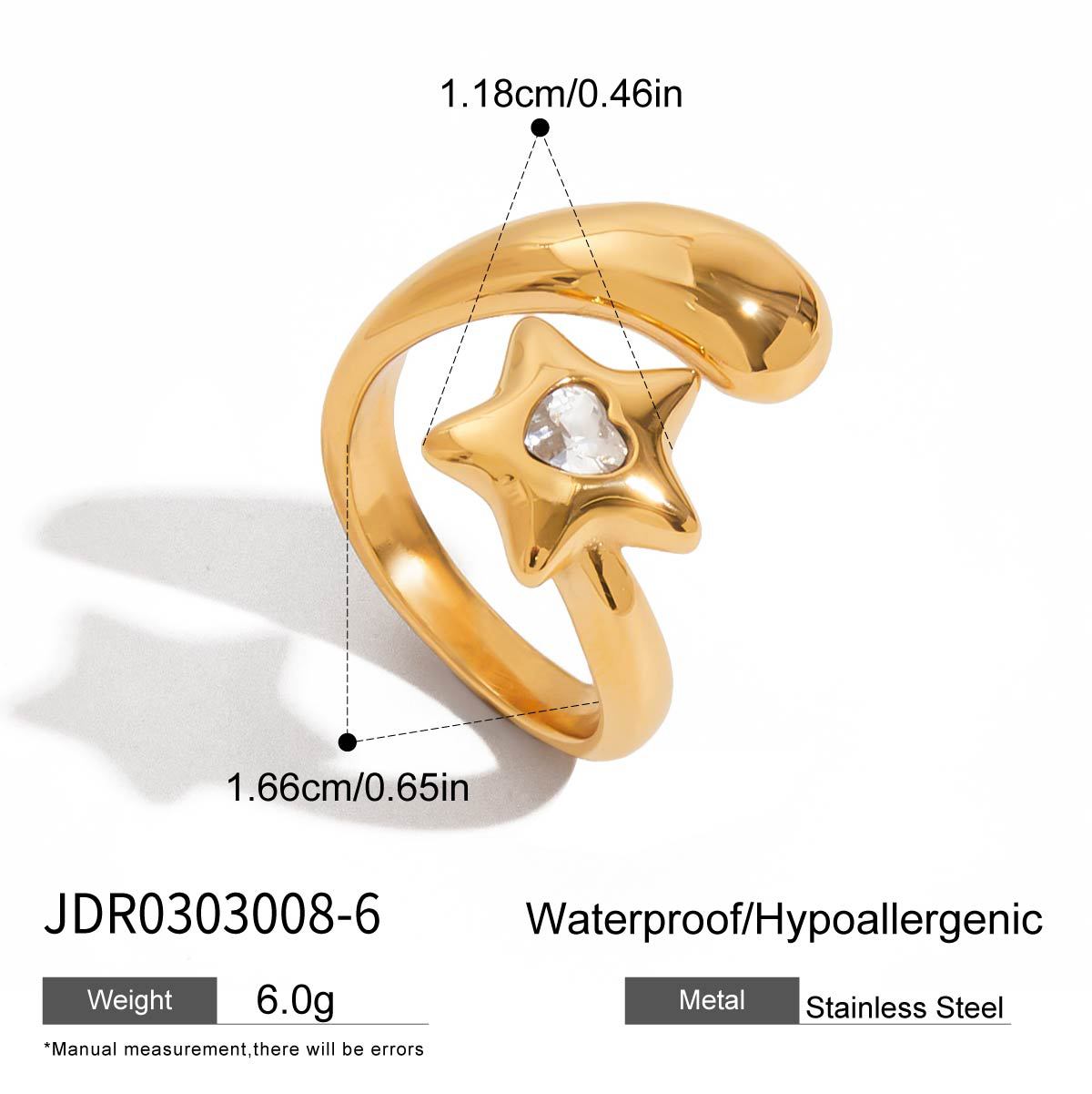 Willamina Starburst Stacking Ring - JDR0303008-6 [7NX3NSZA]