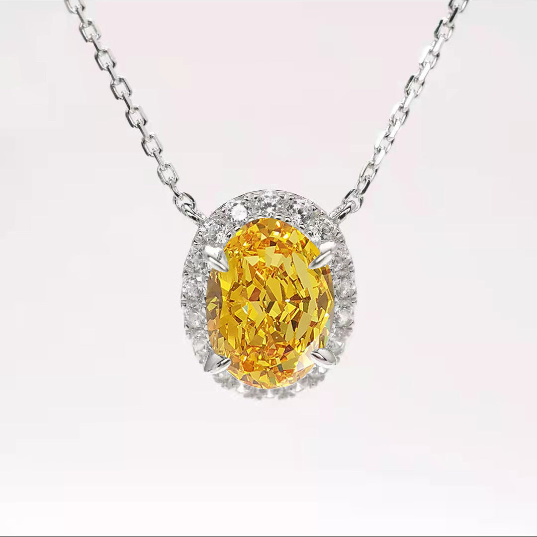 Rowynn Oval Moissanite Necklace - Yellow Diamond [YBQCNPX4]