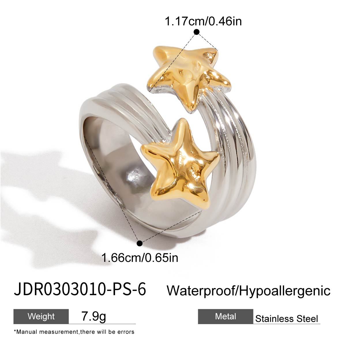 Willamina Starburst Stacking Ring - JDR0303010-PS-6 [SQMYPGII]