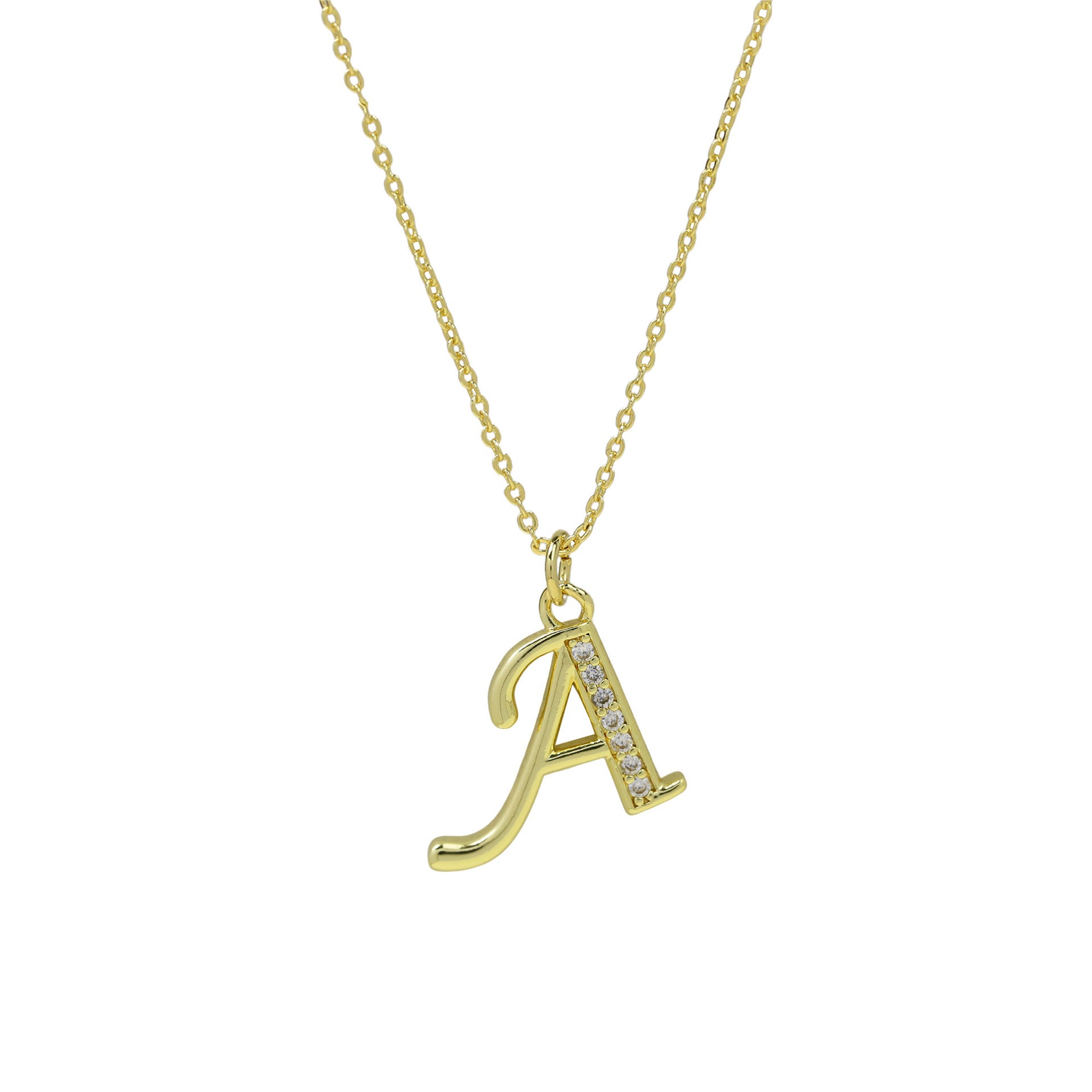 Winifred Delicate Alphabet Necklace - Letter A [XLG70EU6]
