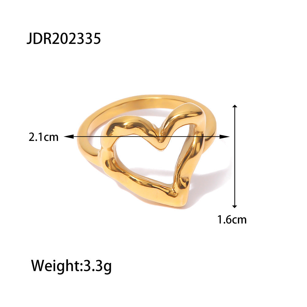 Avarose Geometric Gold Ring - JDR202335-8 [PLLY1WBS]