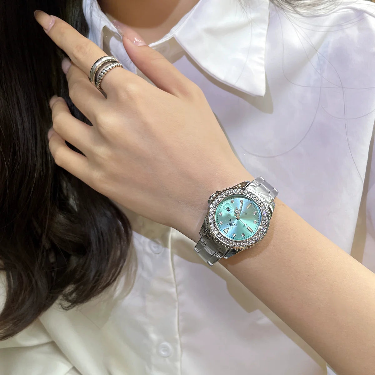 Nazareth Petite Steel Watch - Blue
