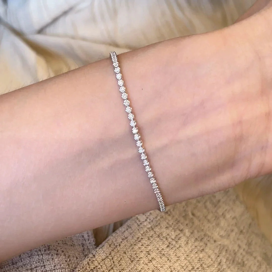 Angeli Starry Zircon Bracelet - Silver PavŽ (16cm)