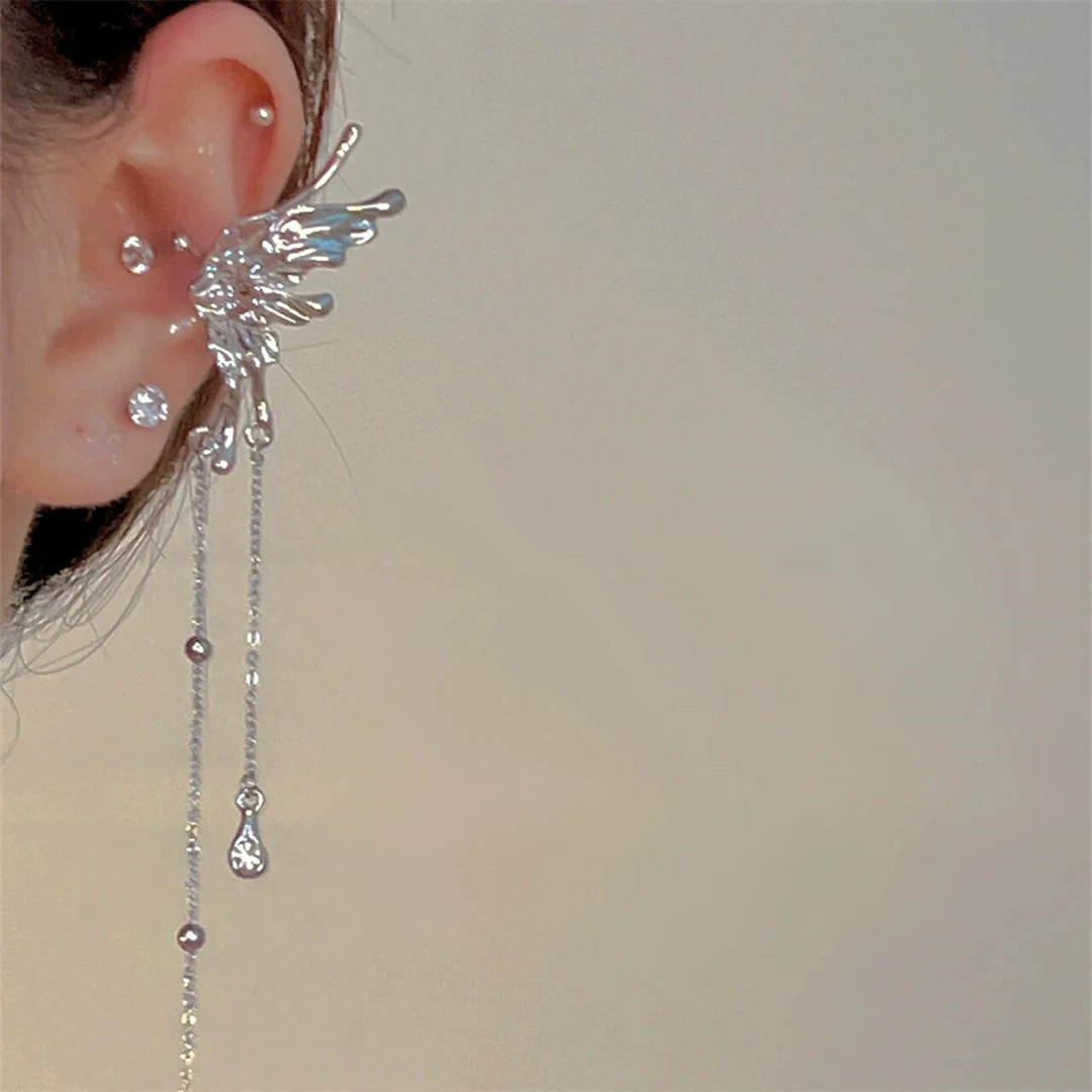 Saydee Butterfly Tassel Ear Cuff - Ear Cuff 1 Pair