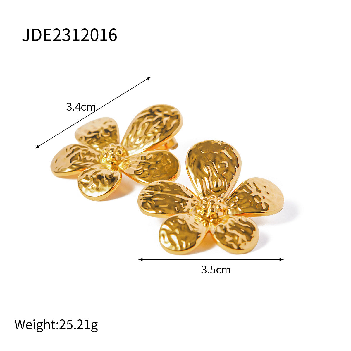 Hailey Gold Sunflower Earrings - Sunflower Stud [7O4KA73Y]
