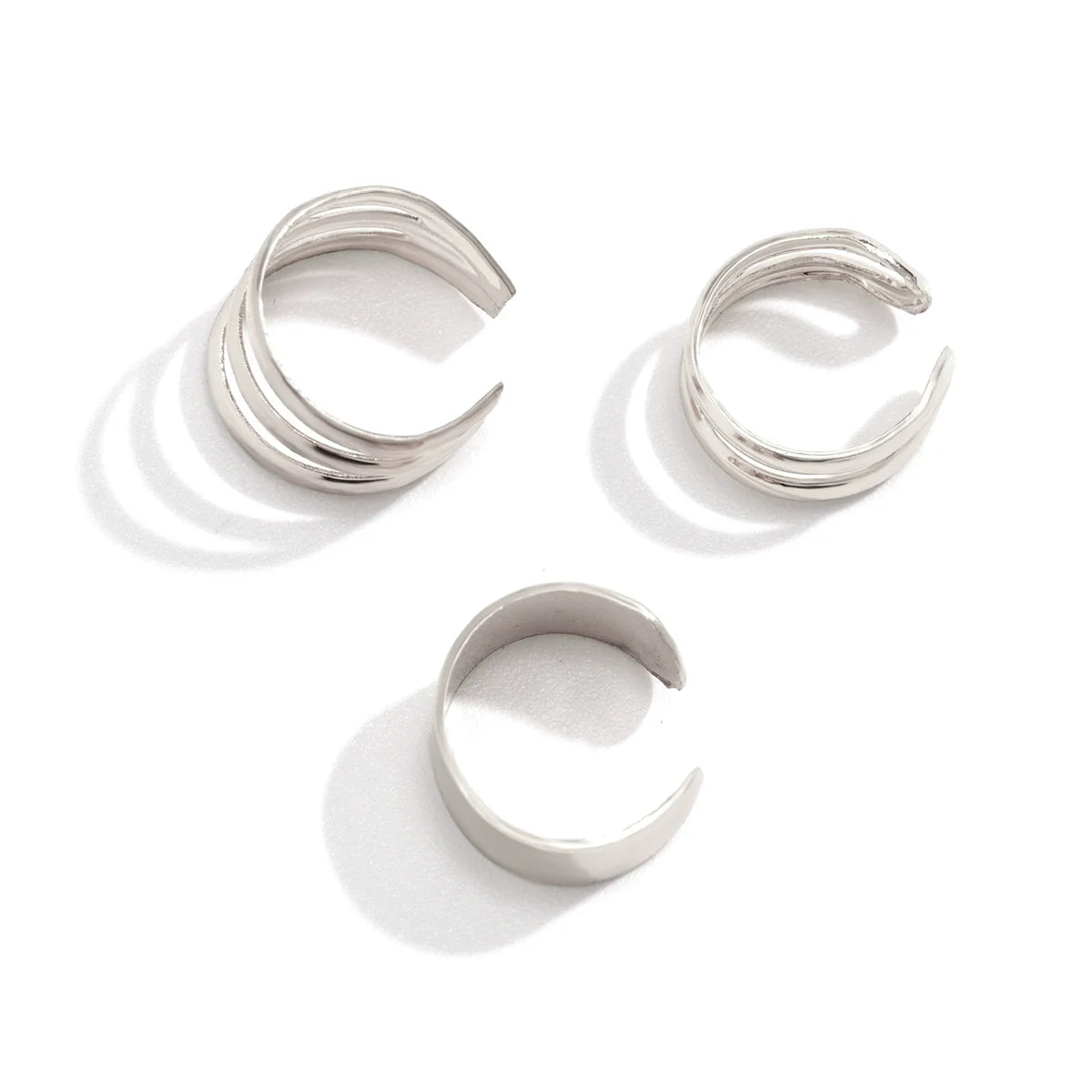 Taelyn Metal Ear Cuff Set - Silver