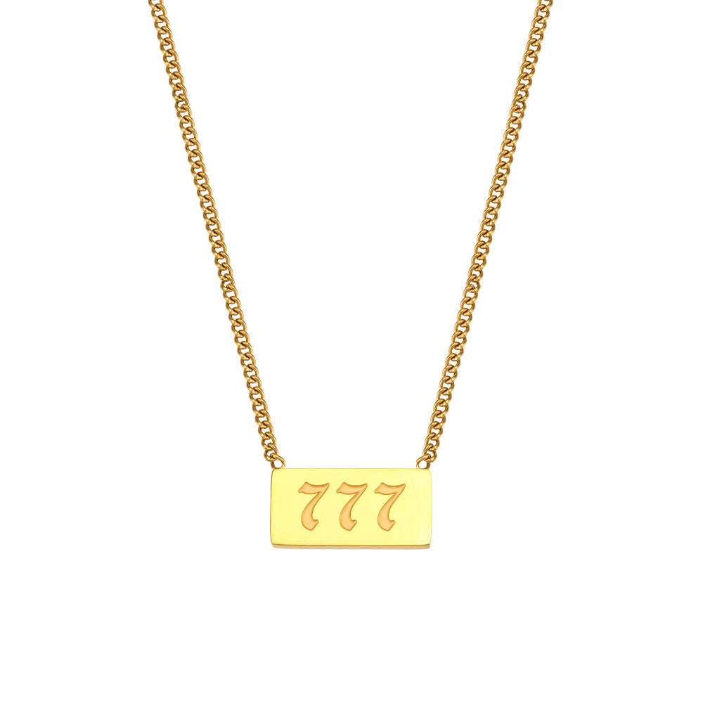 Evelia Angel Number Necklace - Angel Number Necklace - 777 [Z78984Z3]
