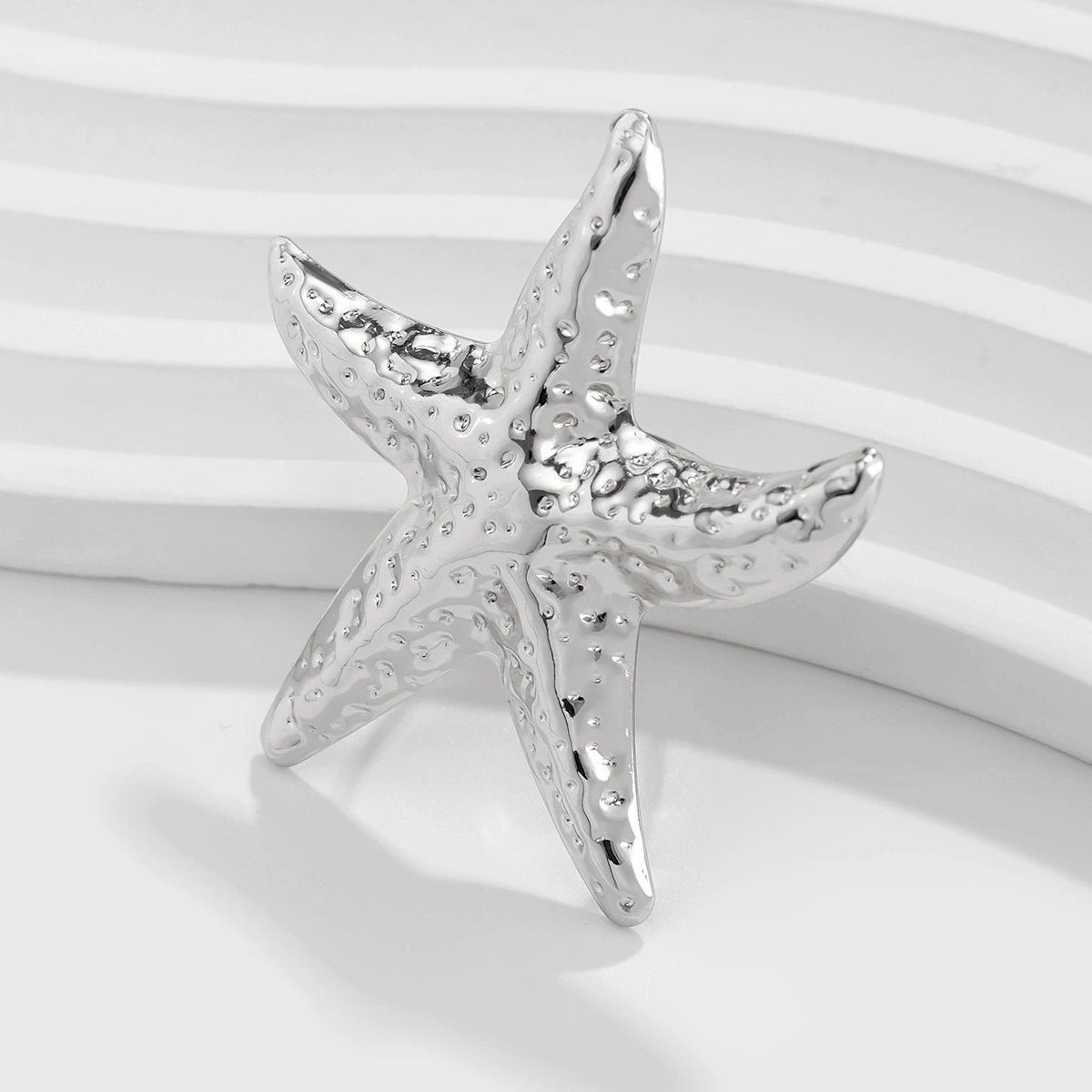 Destini Pearl Seashell Ring - Starfish & Pearl (Silver Tone) [JWQ5XZT0]