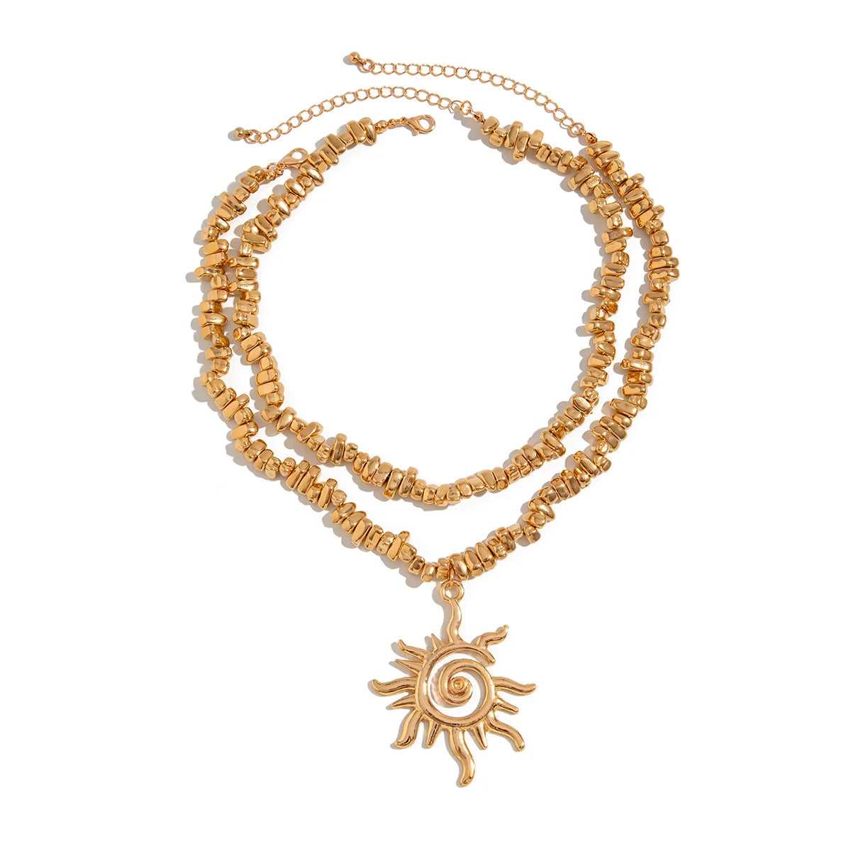 Quincey Layered Spiral Necklace Set - Gold