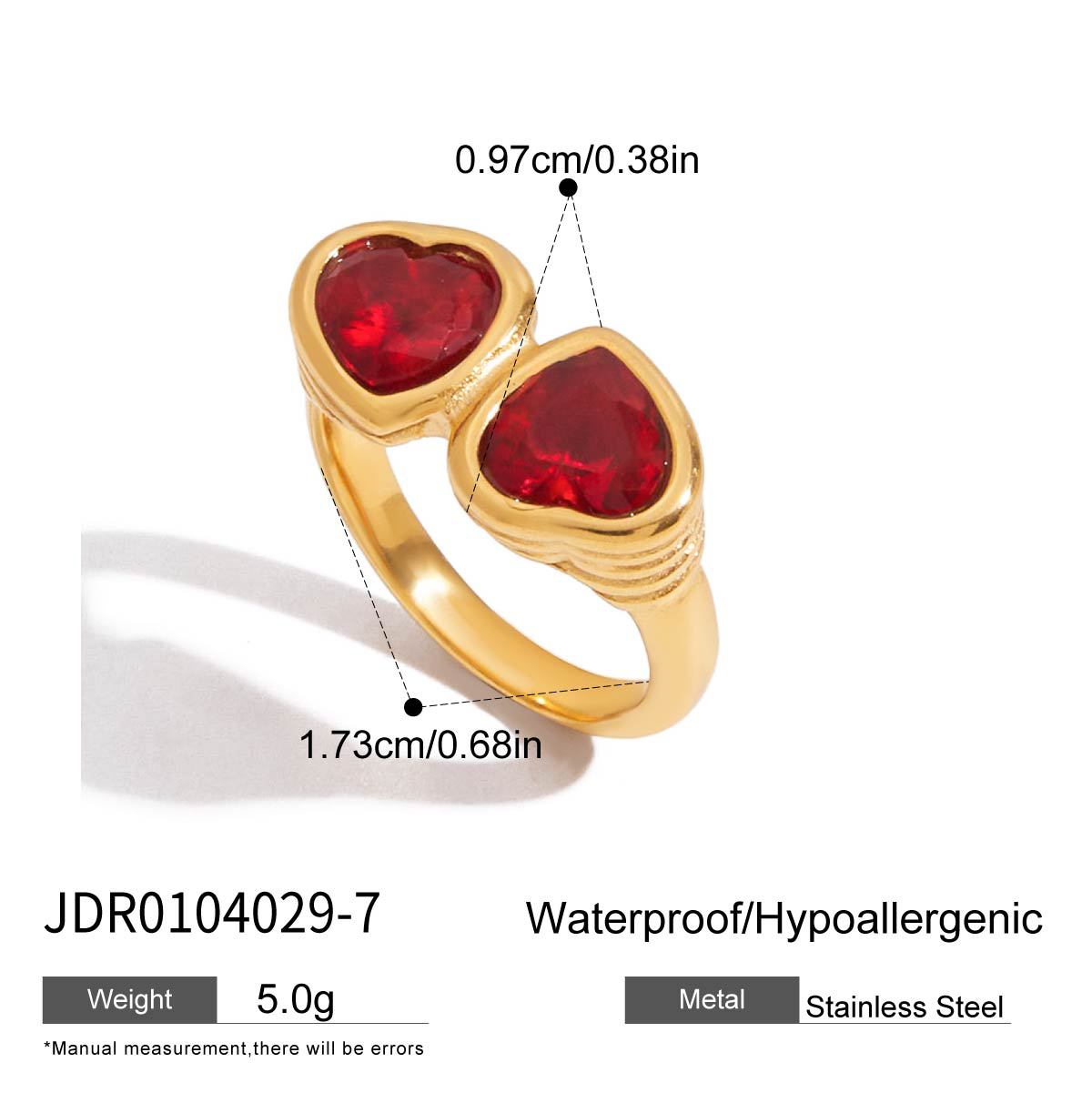 Kalaya Heart Cross Ring - Silver-Tone [020OE33S]