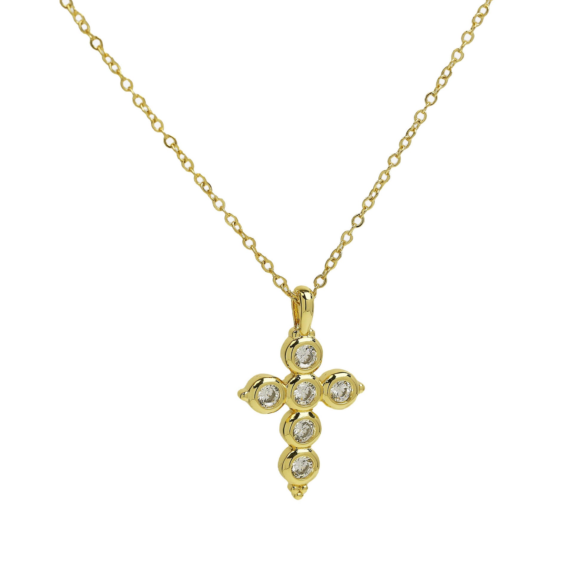 Unique Zircon Cross Pendant Necklace - Cross Pendant Style E [LJKWQXYH]
