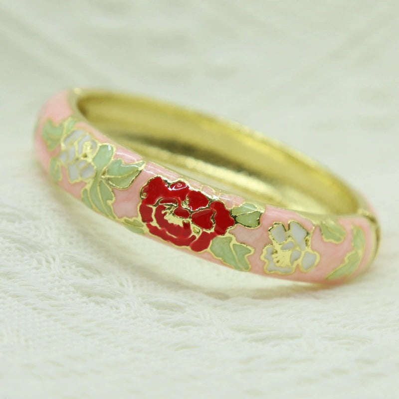 Jariah Peony Cloisonné Bracelet - Pink [ZZ12SN5E]