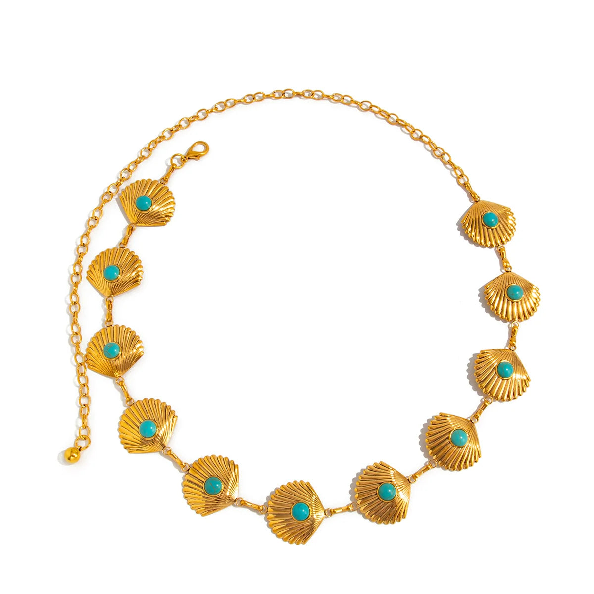 Kathalina Coastal Charm Chain - Scallop Gold