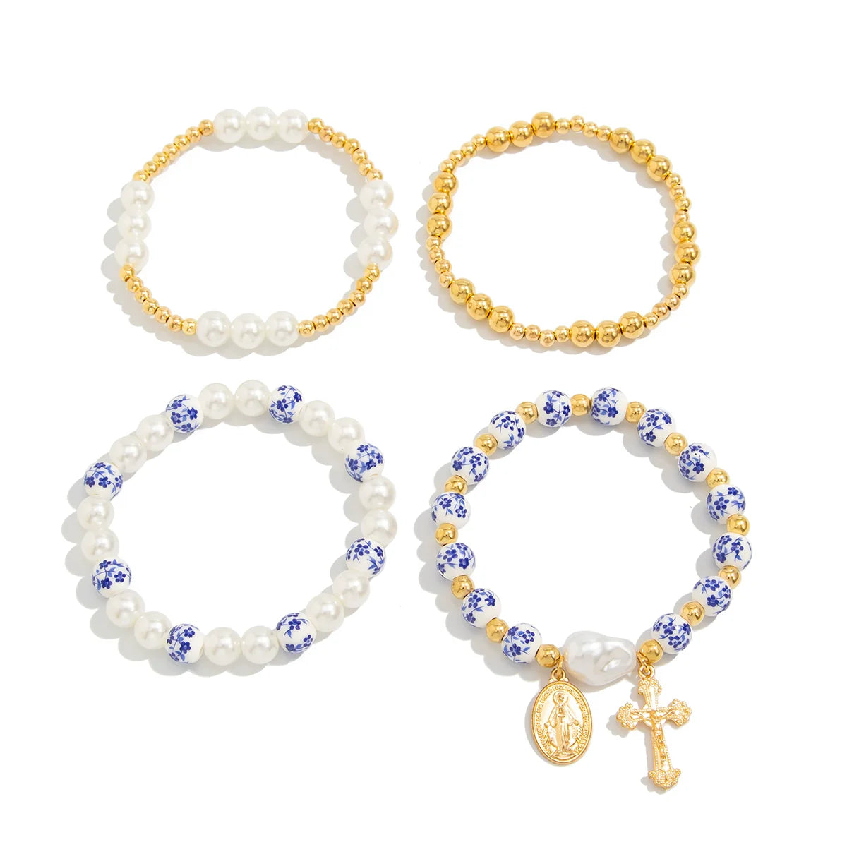 Tierra Porcelain Pearl Bracelet Set - 4-Piece Set