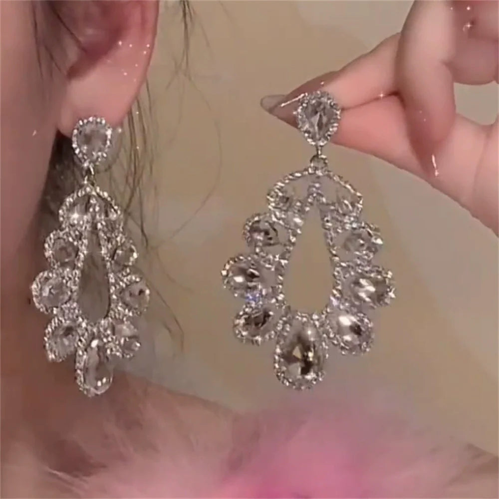 Brylei Dazzling Drop Earrings - Silver Plated (1 Pair)