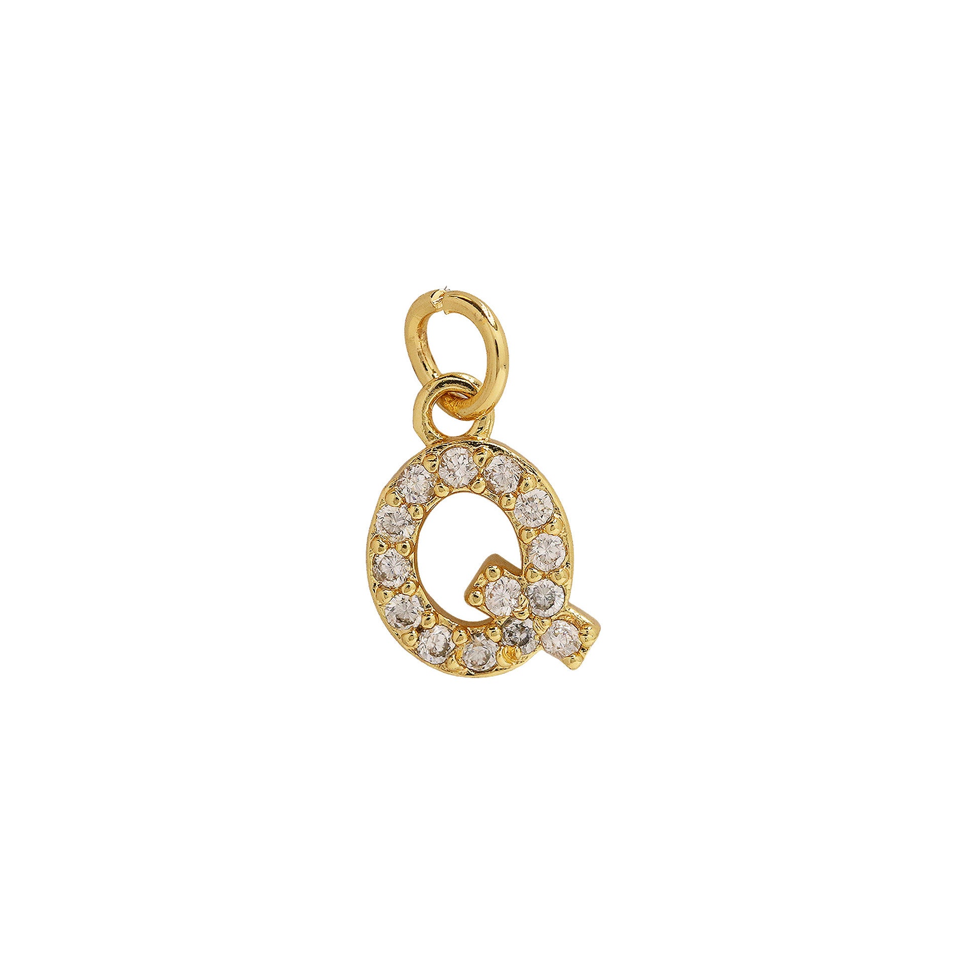 Leilah Zircon Initial Necklace - Q [9BDTA57N]