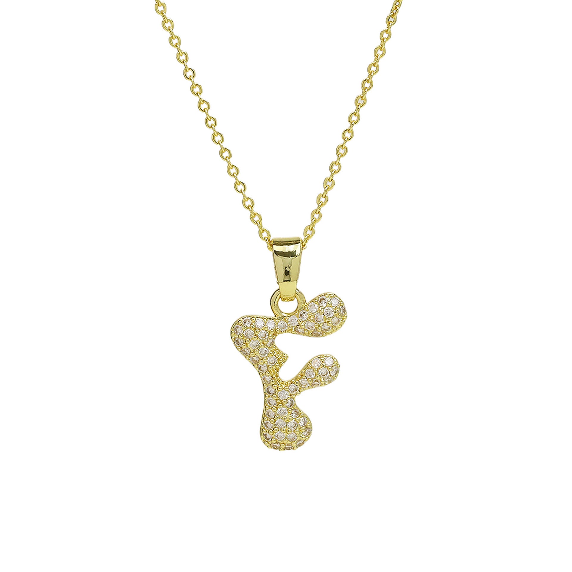 Fatou Bubble Initial Necklace - F [UA63O82U]