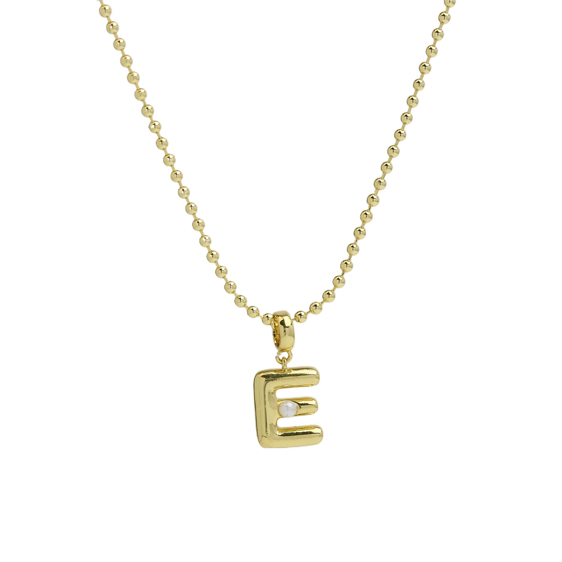 Savvy Bubble Initial Necklace - Letter E [8T4N85W5]