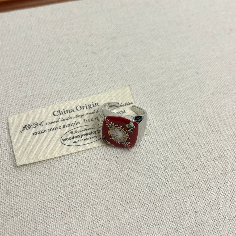 Lielle Enamel Timepiece Ring - Style C Ring [ZP45ECQR]