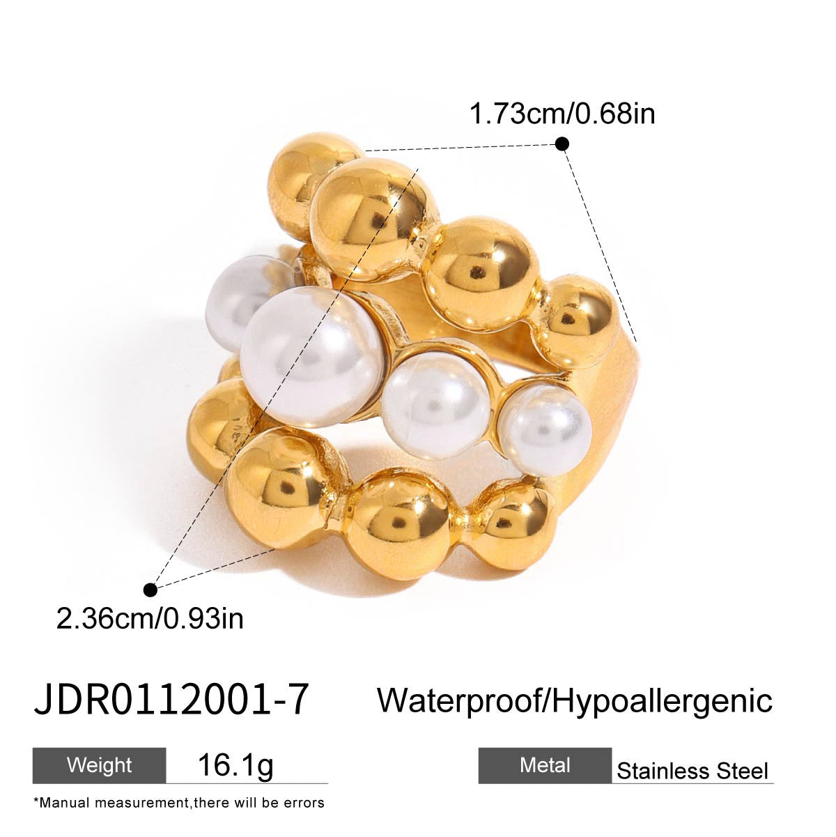 Janelly Dainty Pearl Stacking Rings - JDR0112001-7 [3ILZ0WA3]