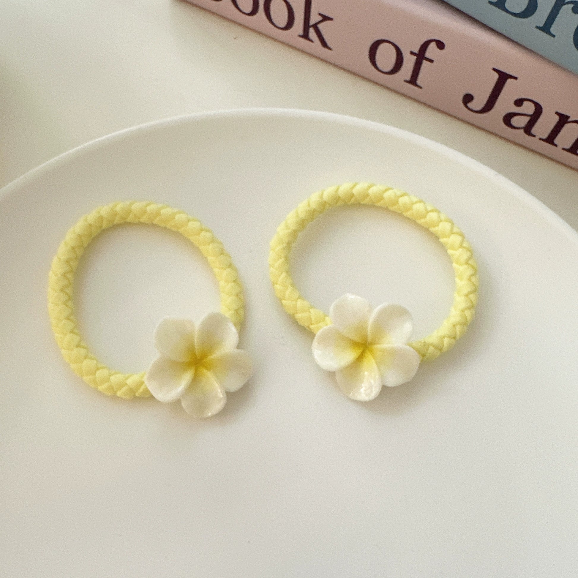 Nilah Plumeria Hair Accessories - Hair Tie (Pair) [RJQH385Z]