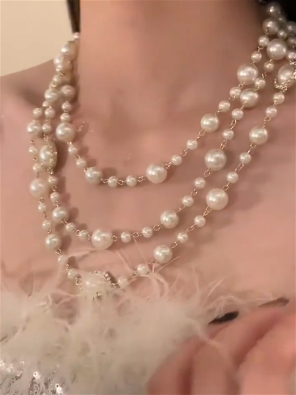 Eleonore Pearl Layered Necklace - Pearl Necklace