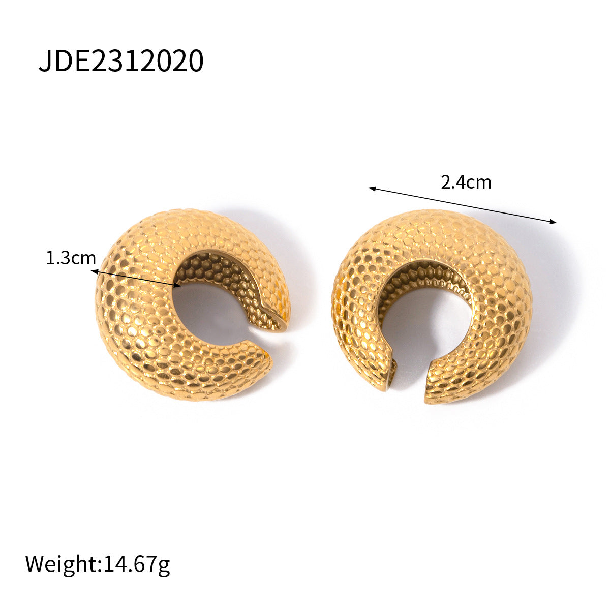 Evette Fish Scale Earring Ring Set - JDE2312020 [KXH4GR6T]