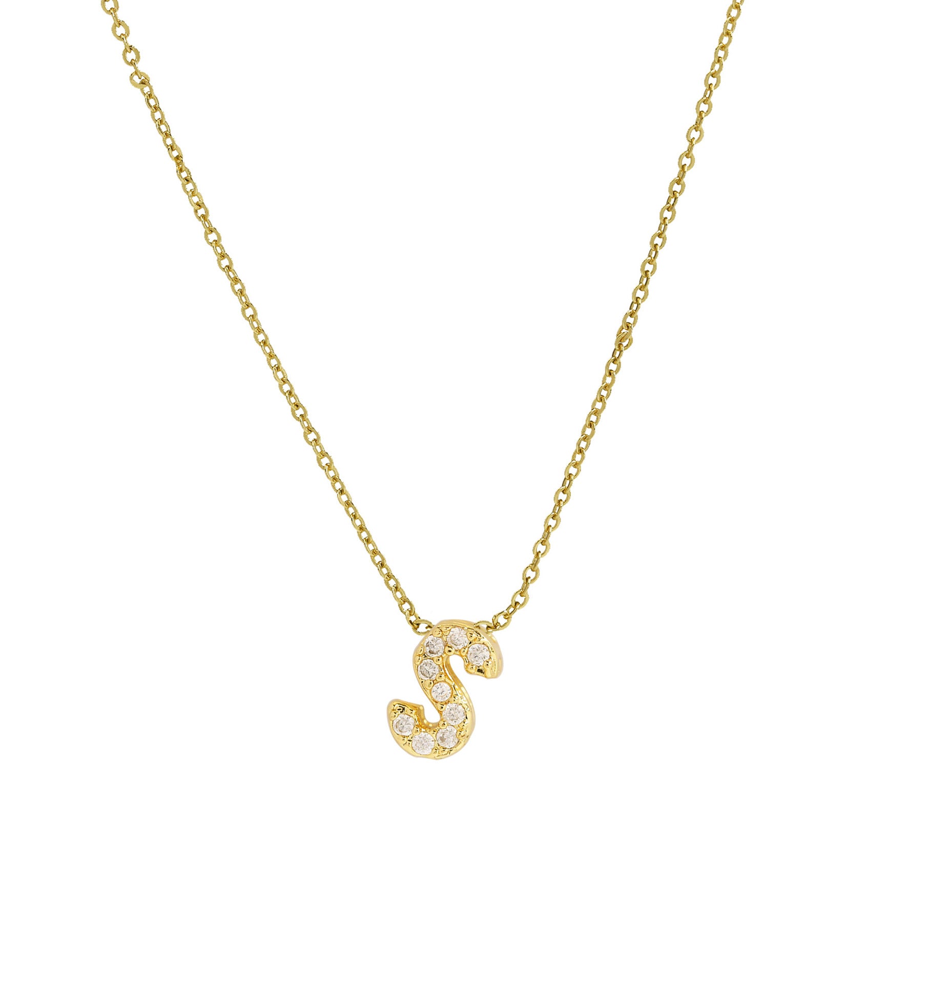 Caelynn Zircon Initial Necklace - S [6TBI4S1O]