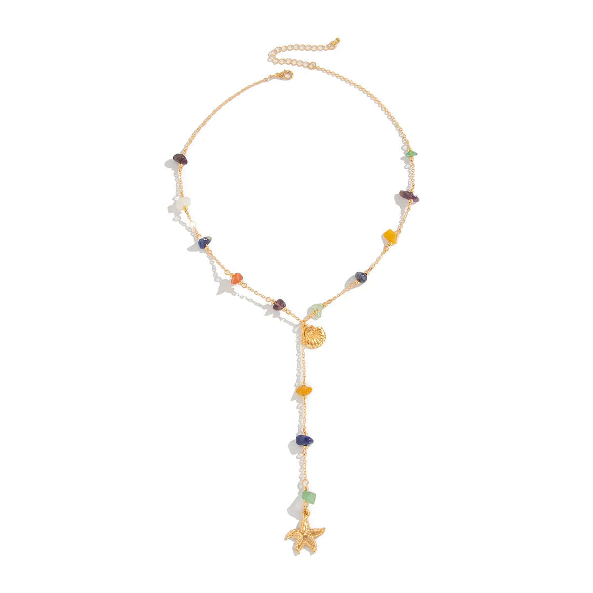 Siham Starfish Y Necklace - Gold