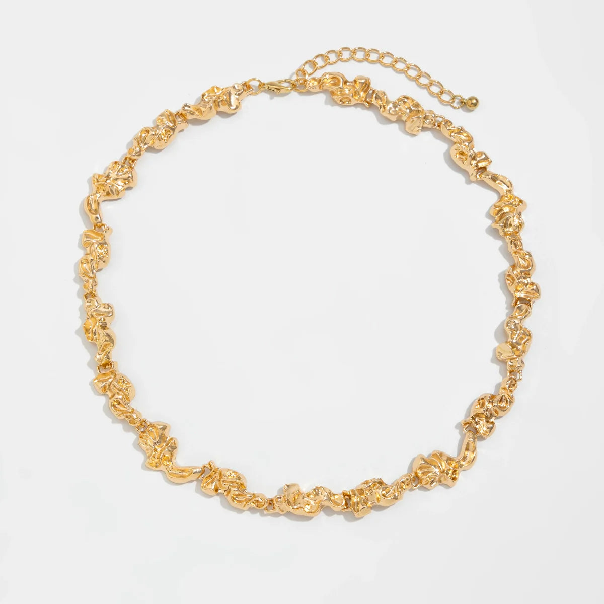 Lilia Irregular Pleated Jewelry Set - Necklace Gold