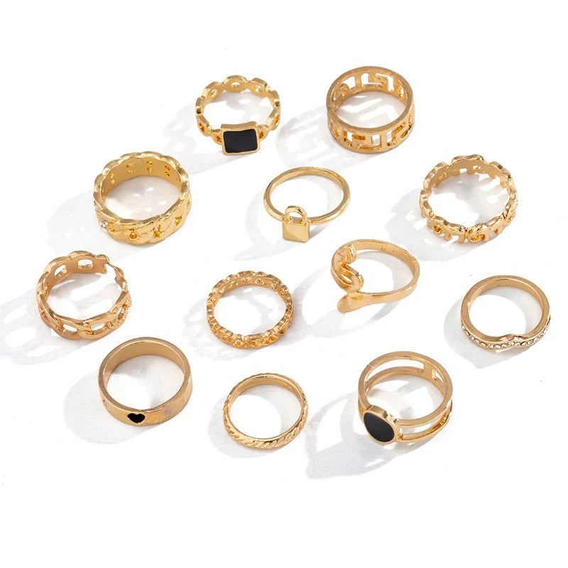 Ilah Gold Stacking Rings - Gold