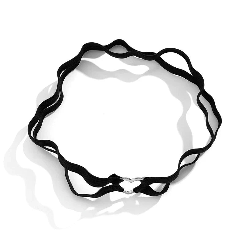 Clarissa Heart Thigh Garter - Black