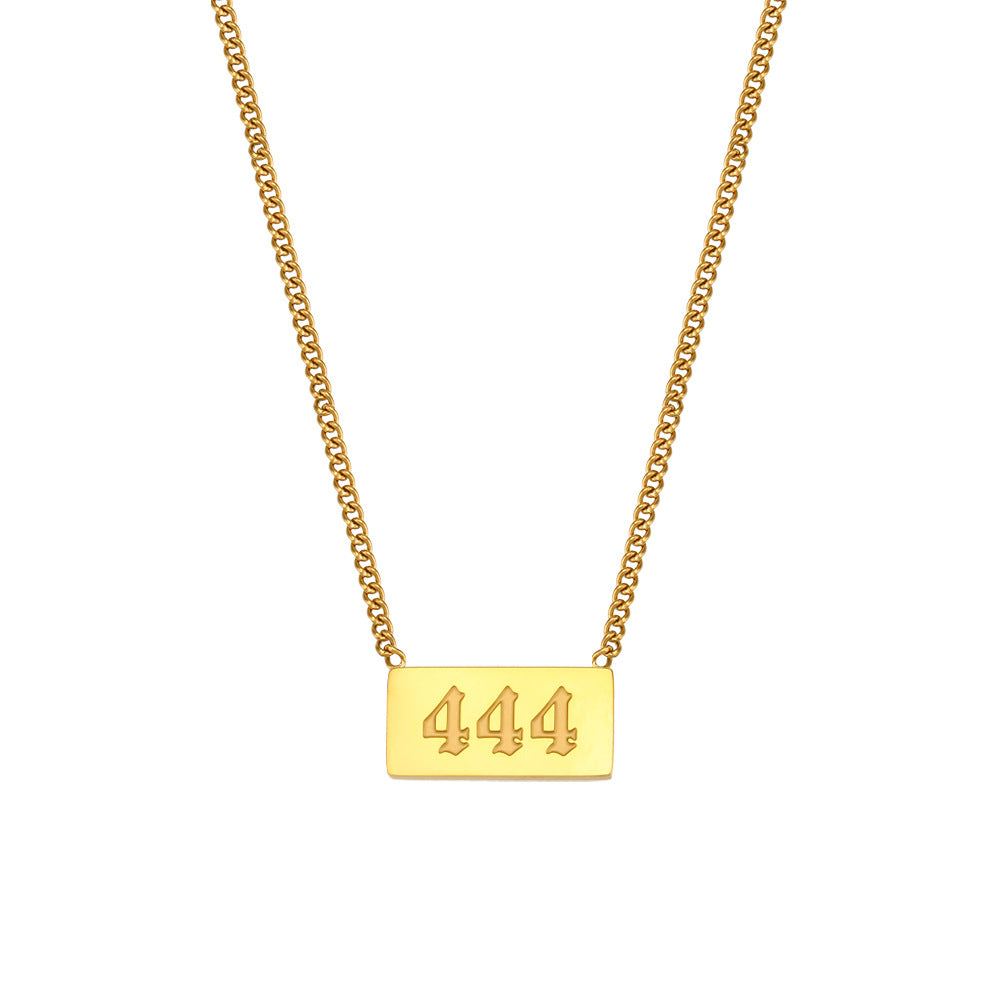 Evelia Angel Number Necklace - Angel Number Necklace - 444 [GOG8ZQ6U]