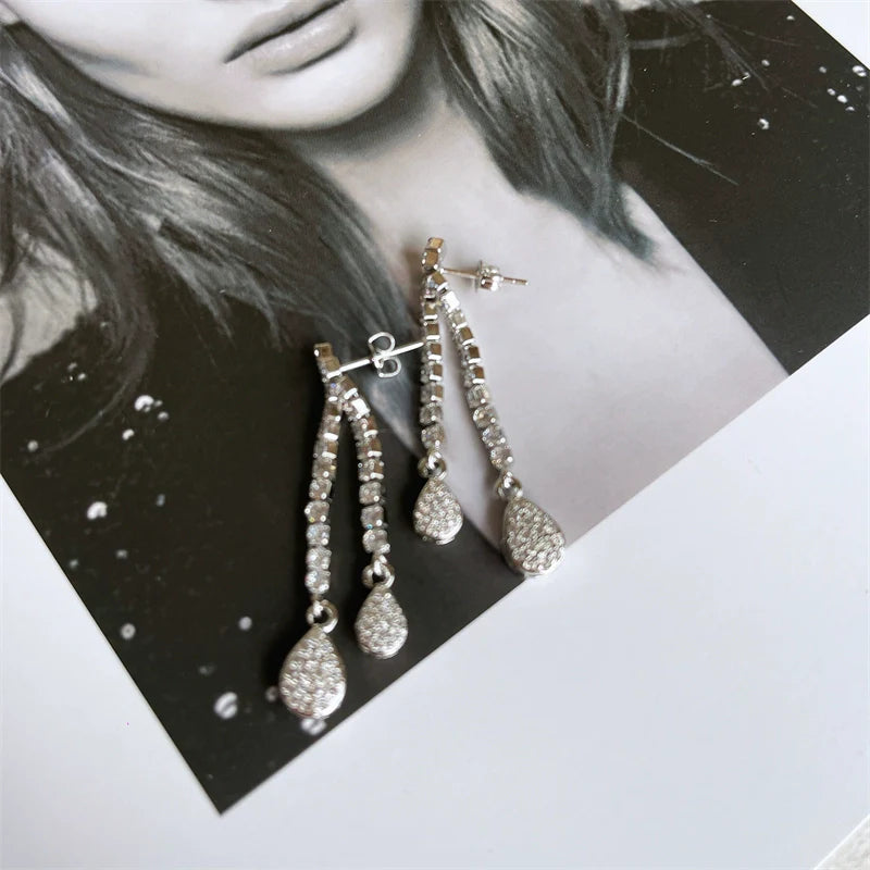 Adalae Retro Zircon Drop Earrings - Style Four