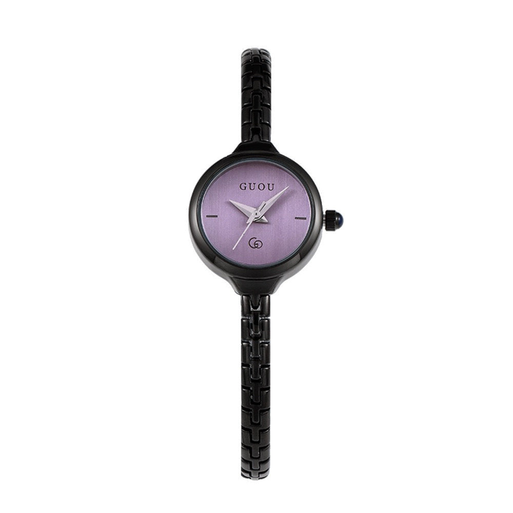 Aiden Elegant Bracelet Watch - Gunmetal Purple [HACIV35L]