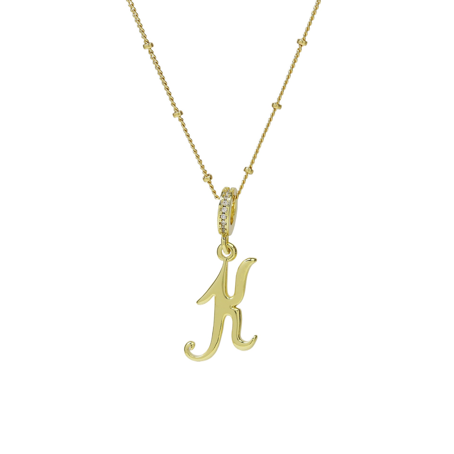 Frida Gold Cursive Initial Necklace - Gold K [807IXGOR]