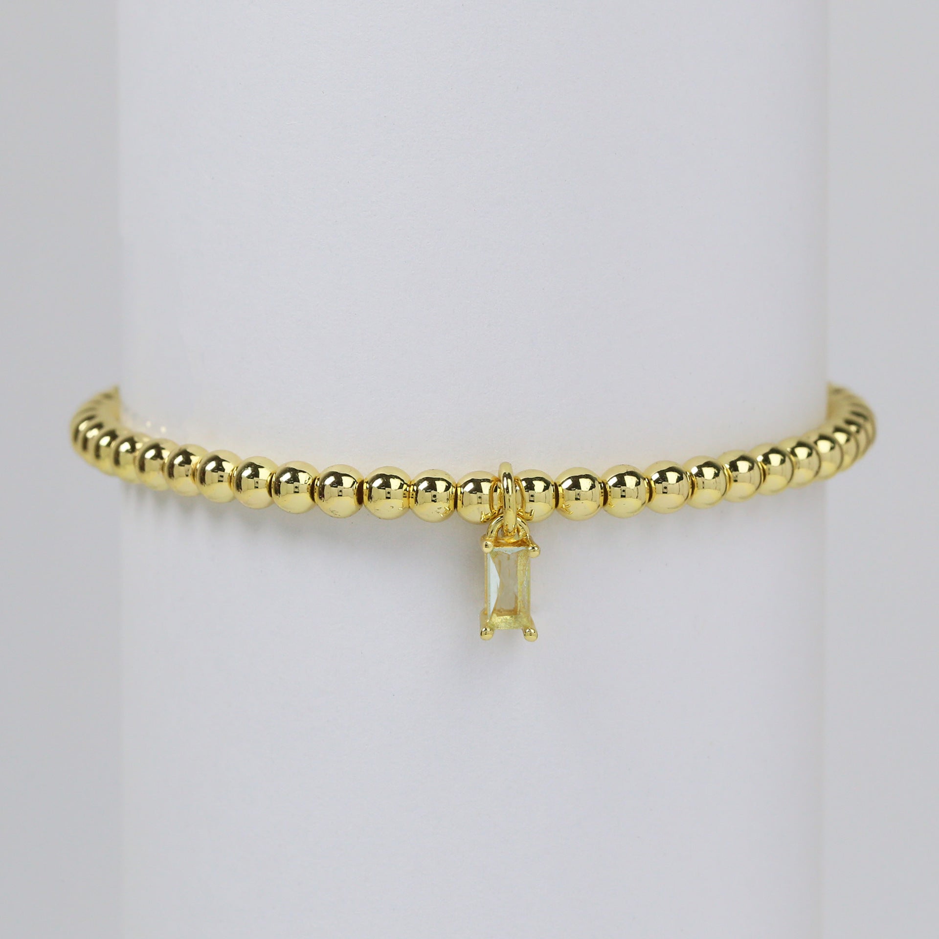 Ivyana Golden Birthstone Bracelet - March Bracelet [ZIUT9L6F]