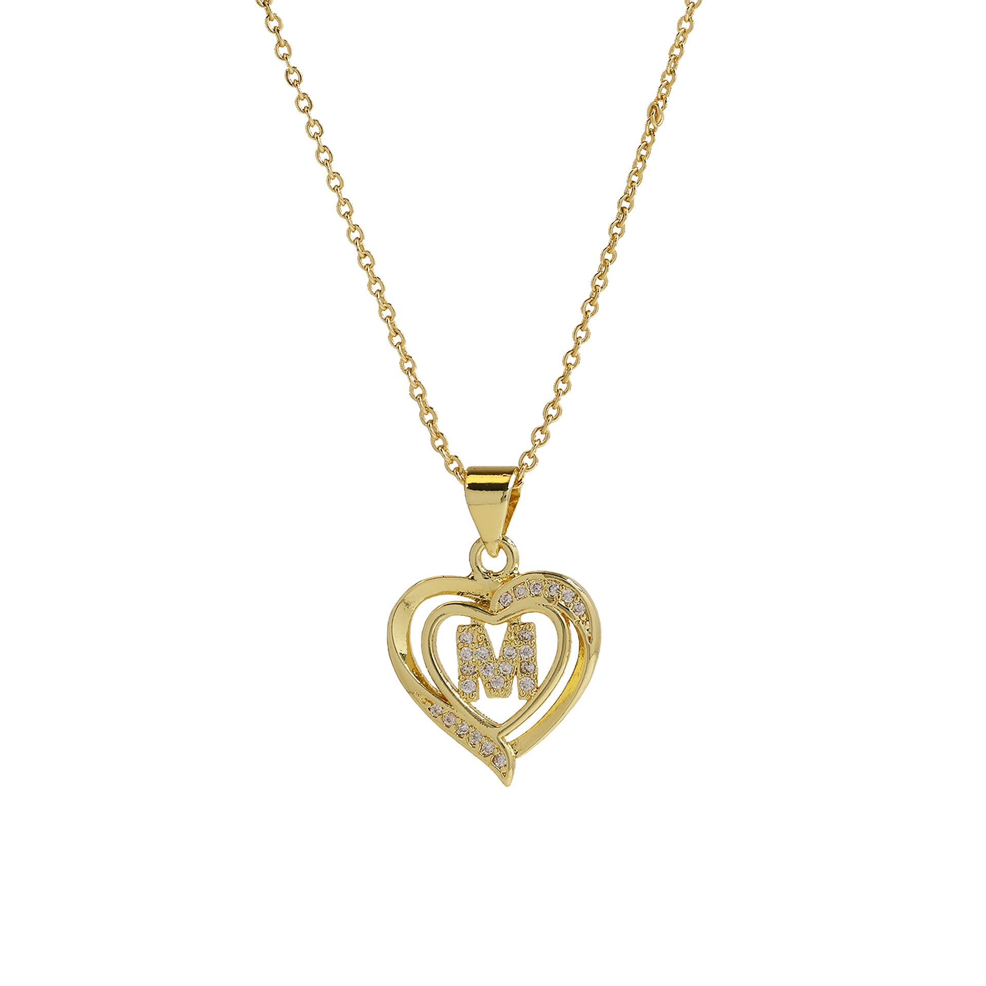 Kamarie Initial Heart Necklace - Necklace M [8ZKJT4GA]