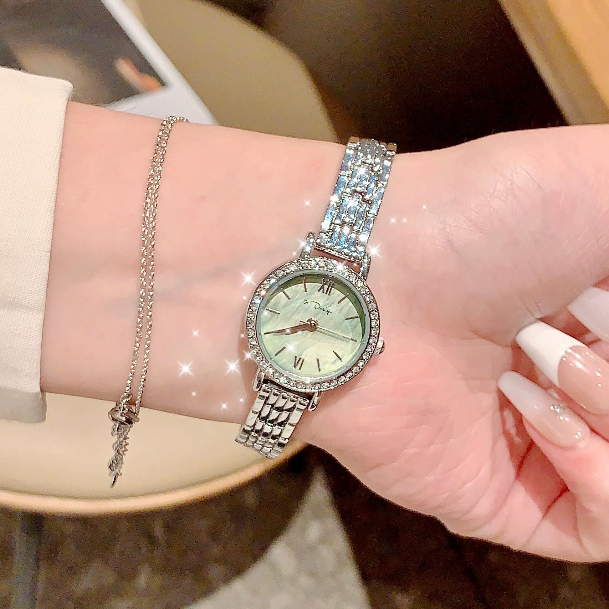Kristy Sparkle Bracelet Watch - Green Dial