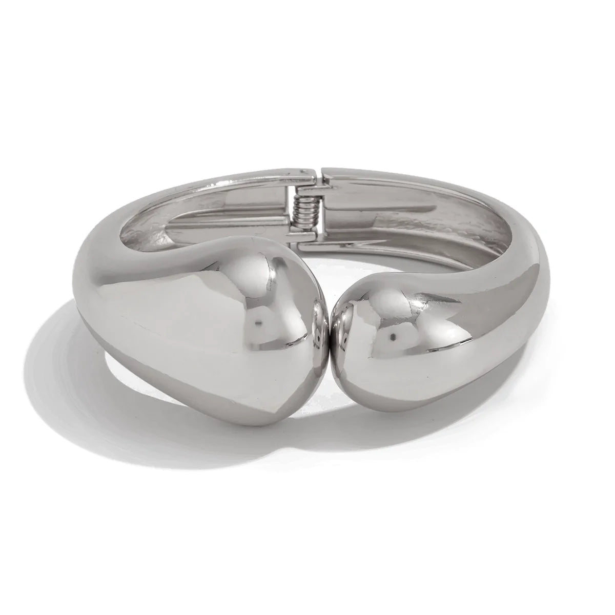 Irie Wavy Waterdrop Cuff - Large/Small Waterdrop Silver