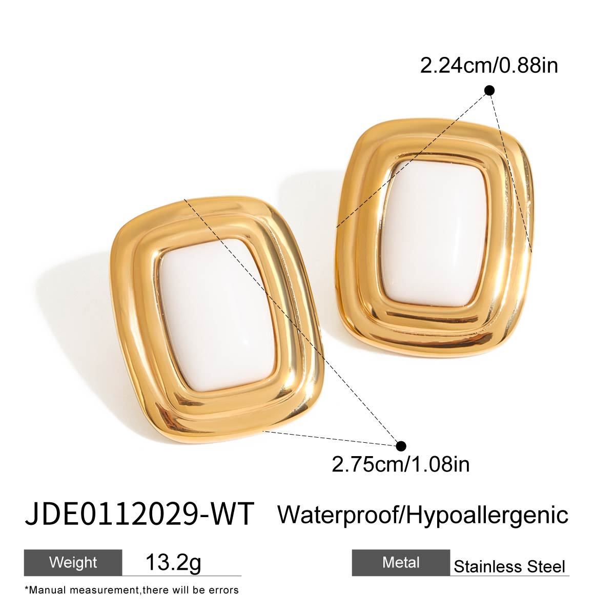Dhanya Geometric Dangle Earrings - White [ZVBC0NZT]