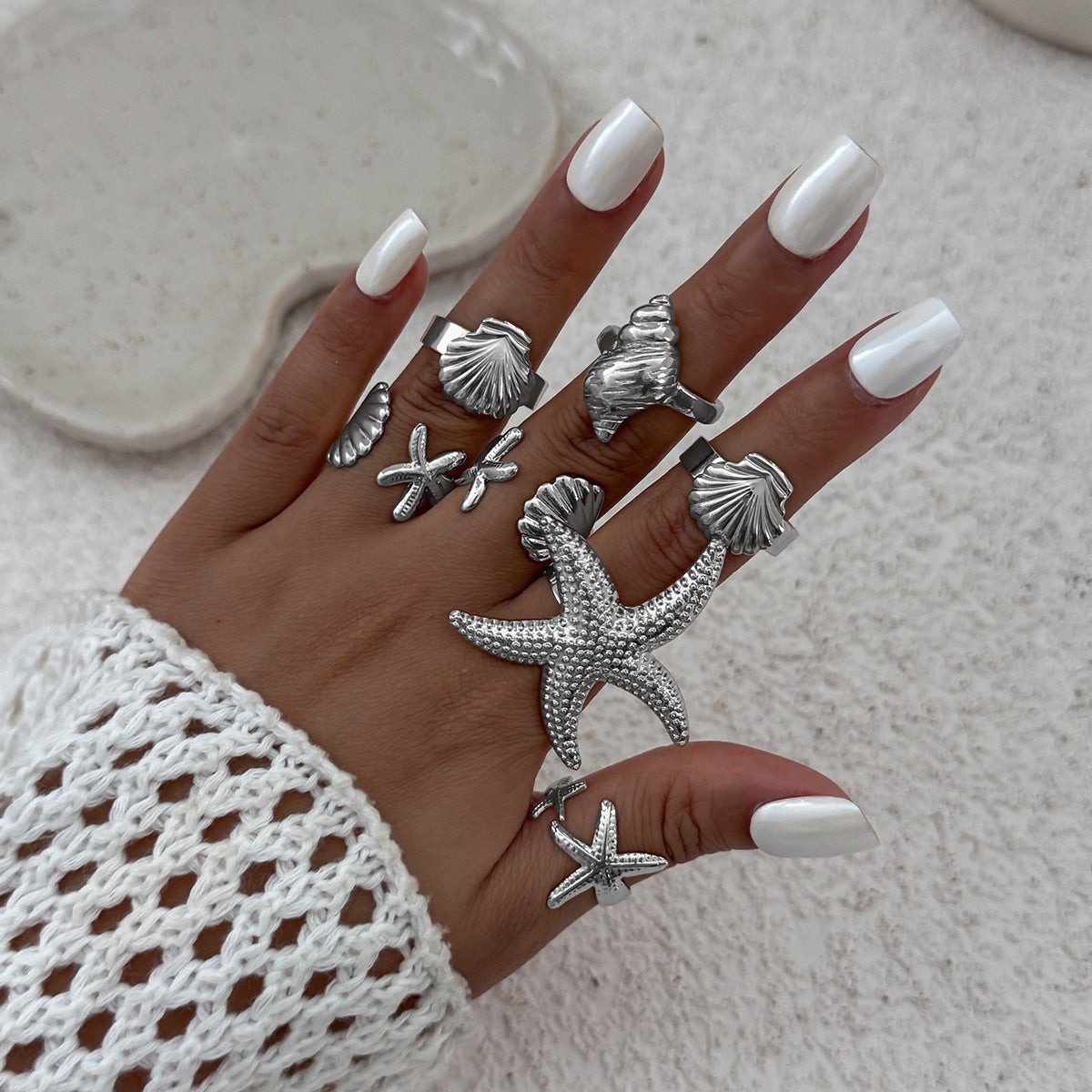 Caylie Ocean Treasures Set - Ring - Silver [77PV8DV9]
