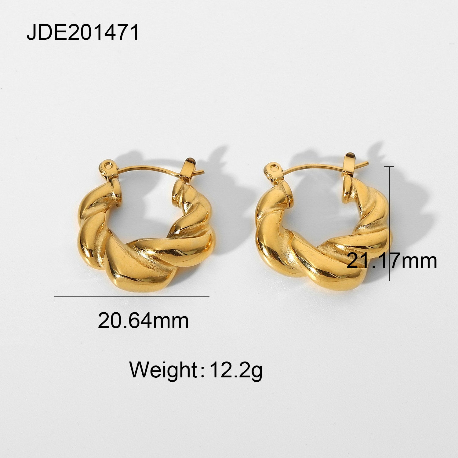 Ifeoluwa Croissant Hoop Earrings - Gold Tone B [HHW6DFWF]