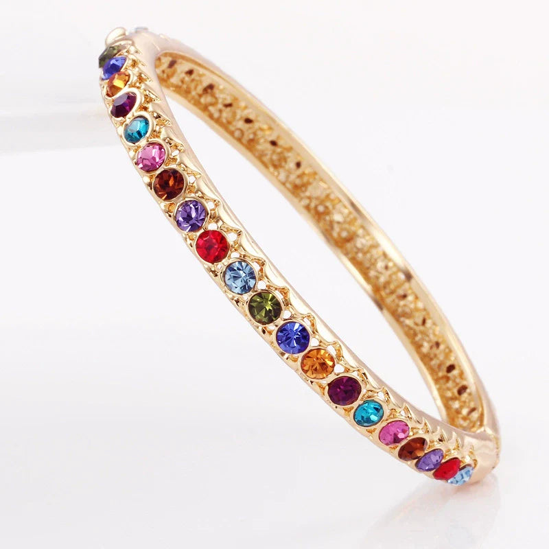 Audrey CloisonnŽ Crystal Bangle - Colorful